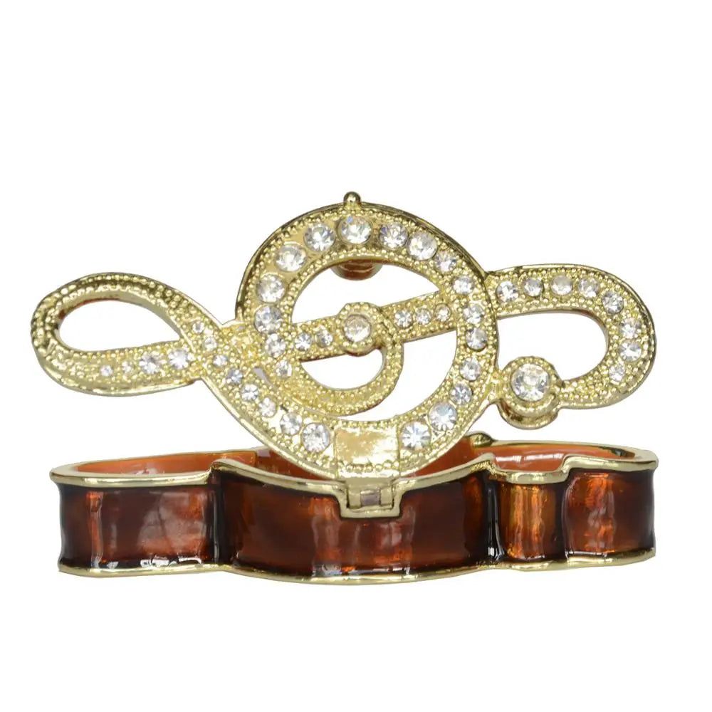 Sparkling Music Treble Clef Trinket Box
