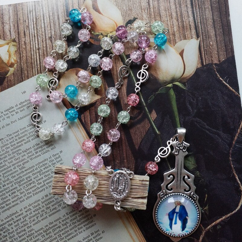 Music Note Virgin Mary Necklace