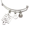 Musical Note Heart Bangle