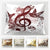 Music Notes Polyester Pillow Cover