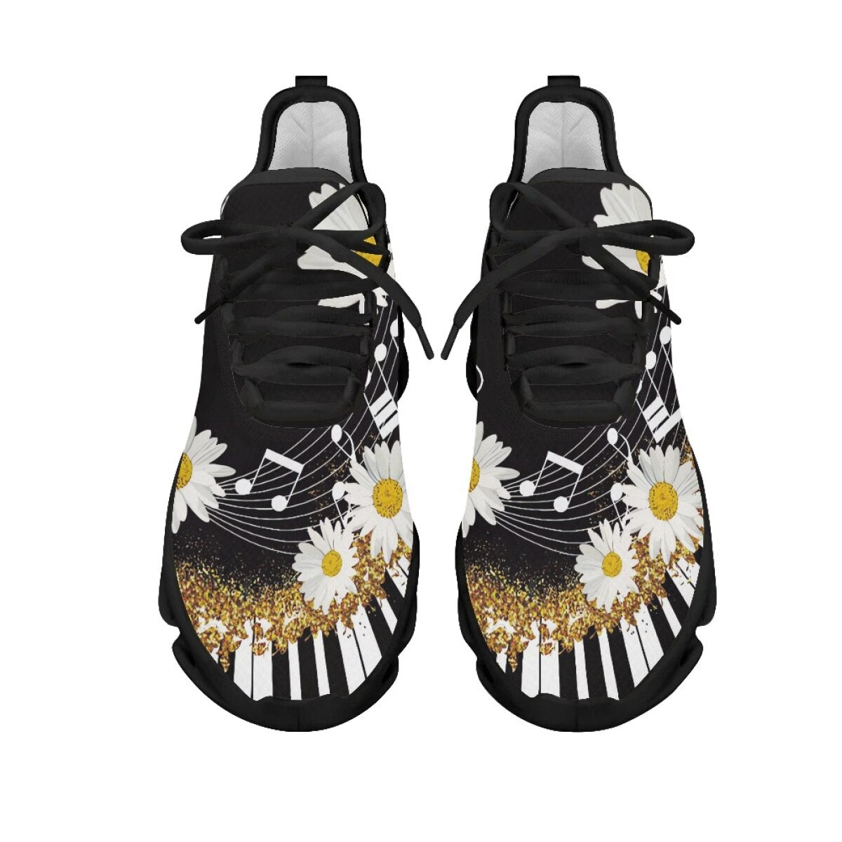 Piano Music Note Flower Sneakers