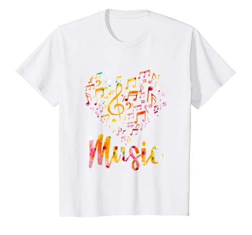 Colorful Heart & Music T-shirt