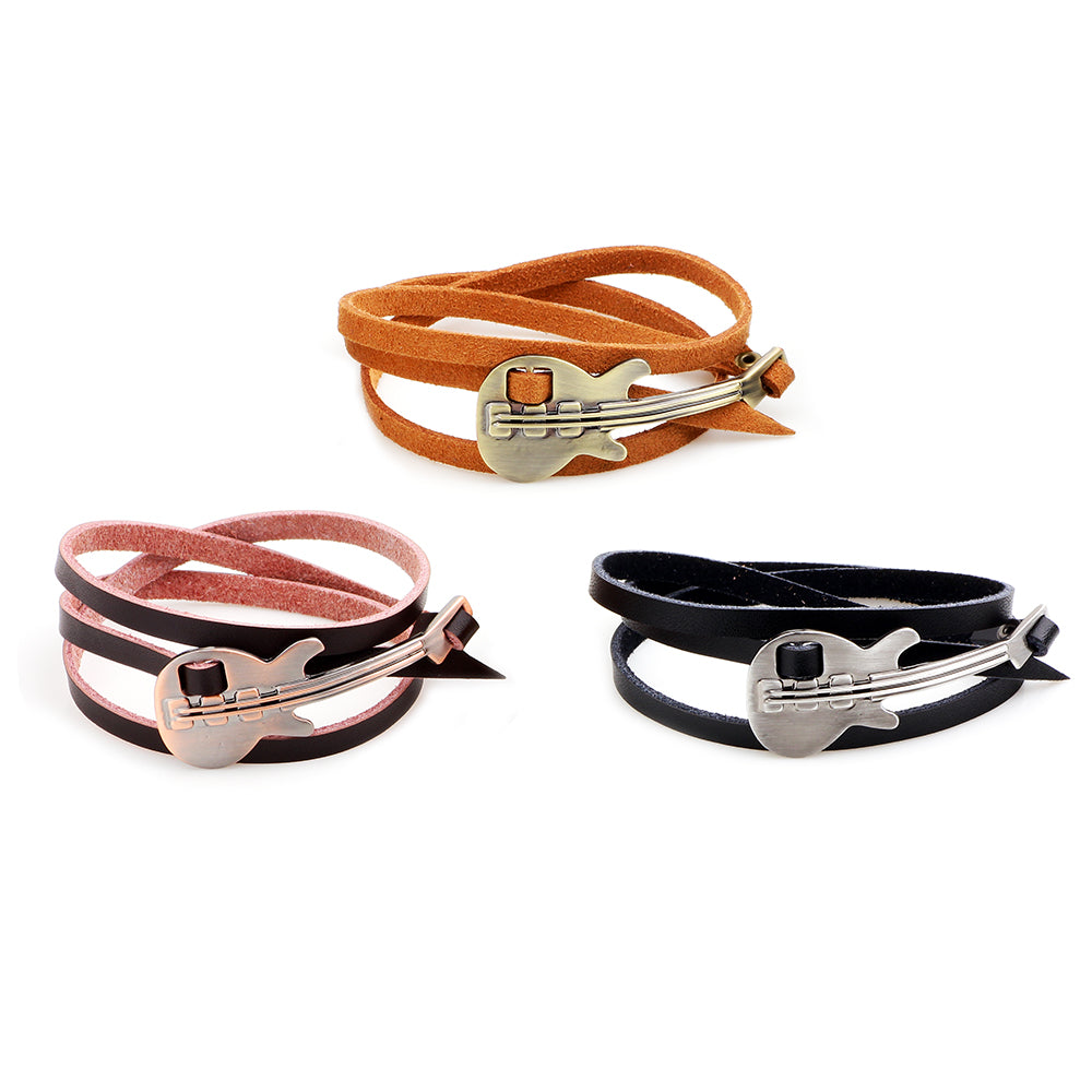 Guitar Leather Bracelet - { shop_name }} - Review