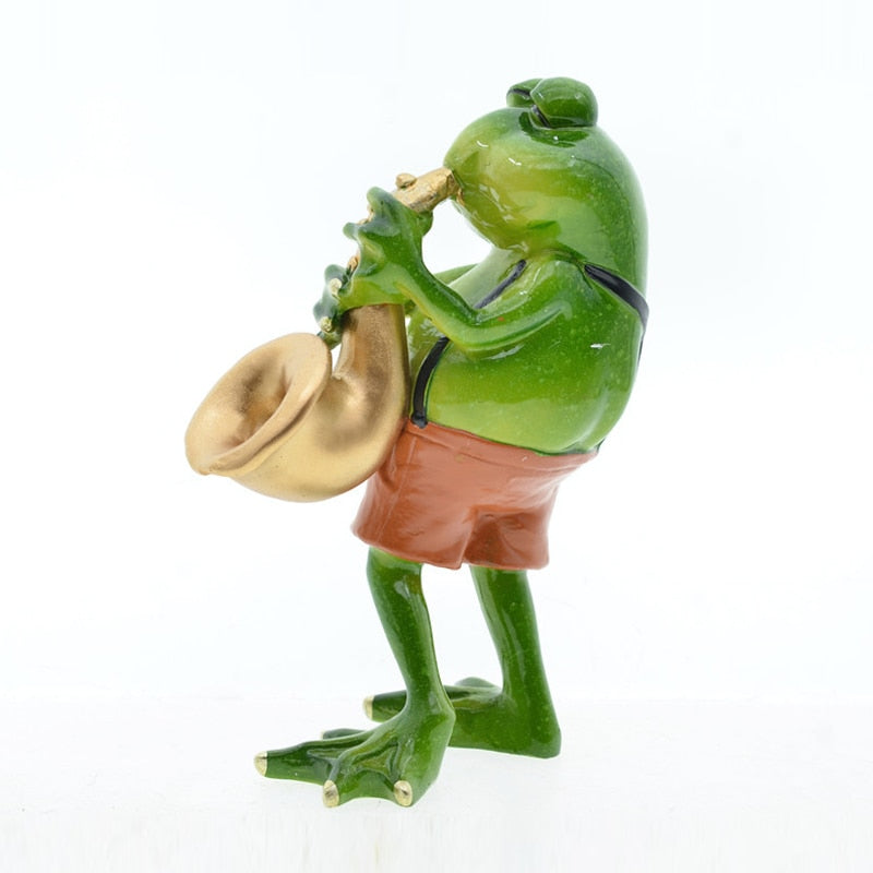 Musician Frog Band Figurine