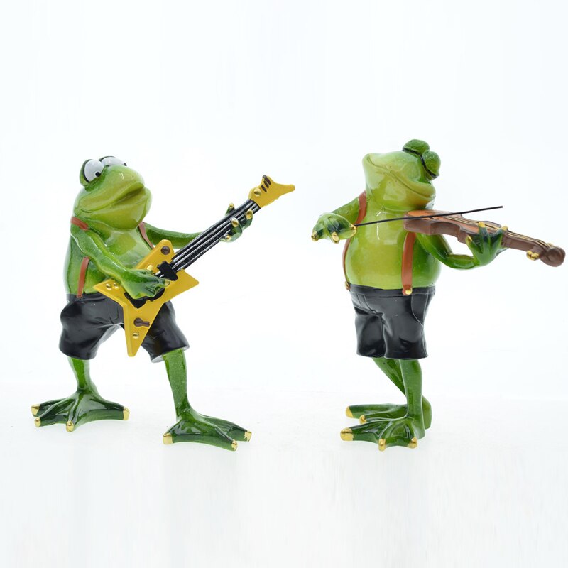 Musician Frog Band Figurine