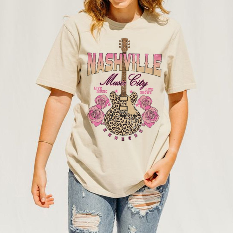 Nashville Guitar Country Music T-Shirt