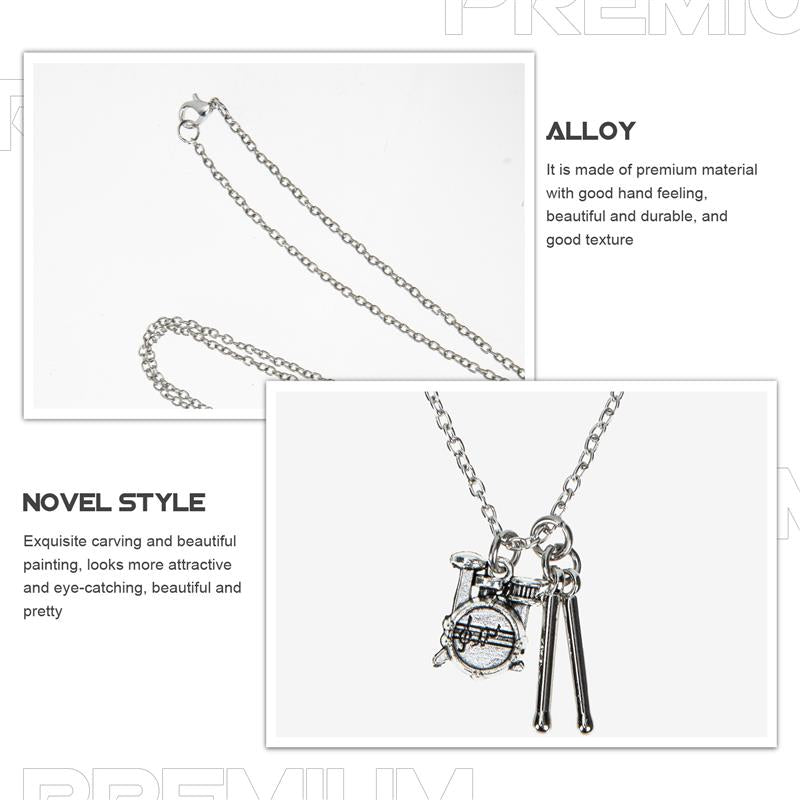 Drums & Drumsticks Necklace