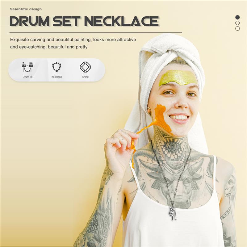 Drums & Drumsticks Necklace