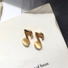 Gold Geometric Music Notes Earrings