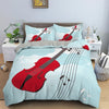 Guitar/Violin Music Notes Bedding Set