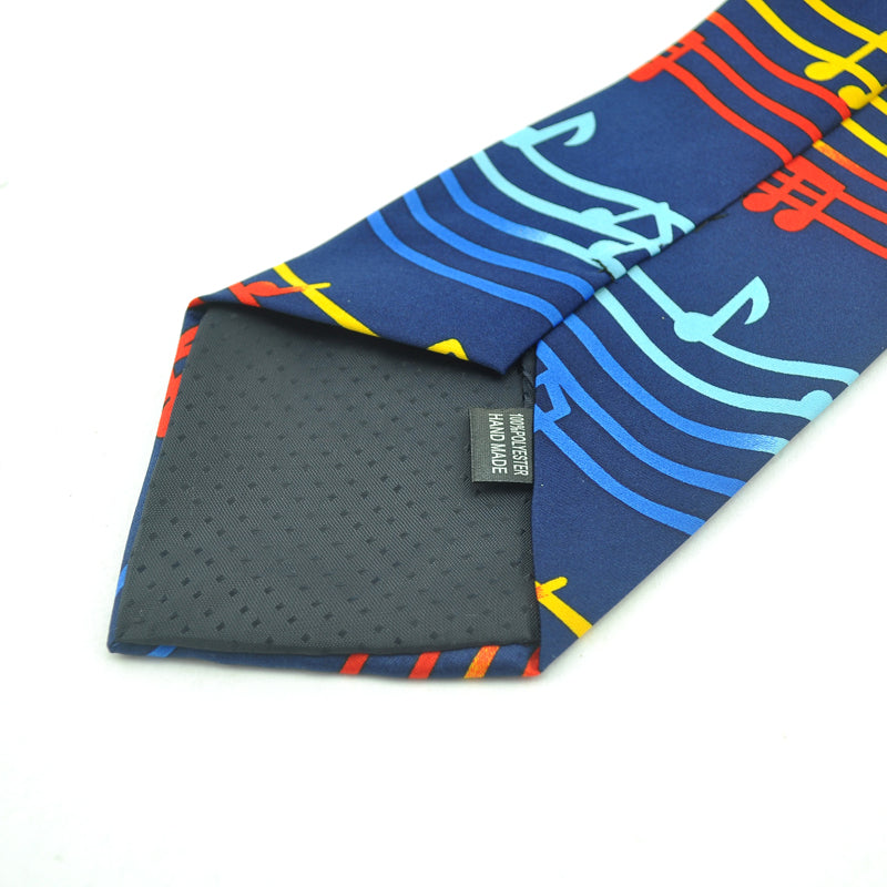 Music Note Blue Tie