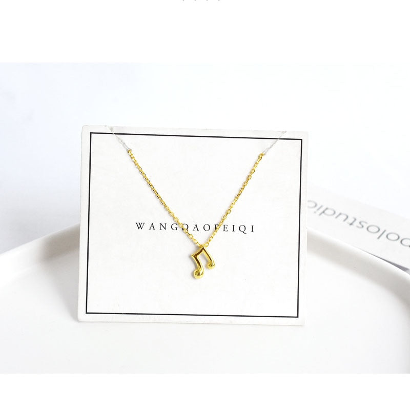 Tiny Eighth Note Necklace
