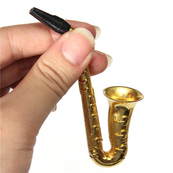Small Saxophone Portable Smoking Pipes Metal