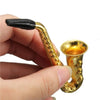 Small Saxophone Portable Smoking Pipes Metal - Artistic Pod