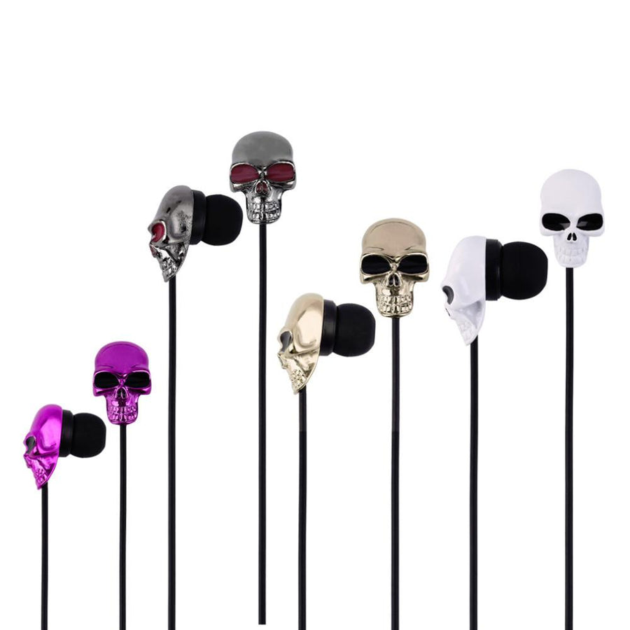 New Cool Skull Music Earbud - Artistic Pod
