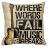 Free - Music Quote Pillow Cover