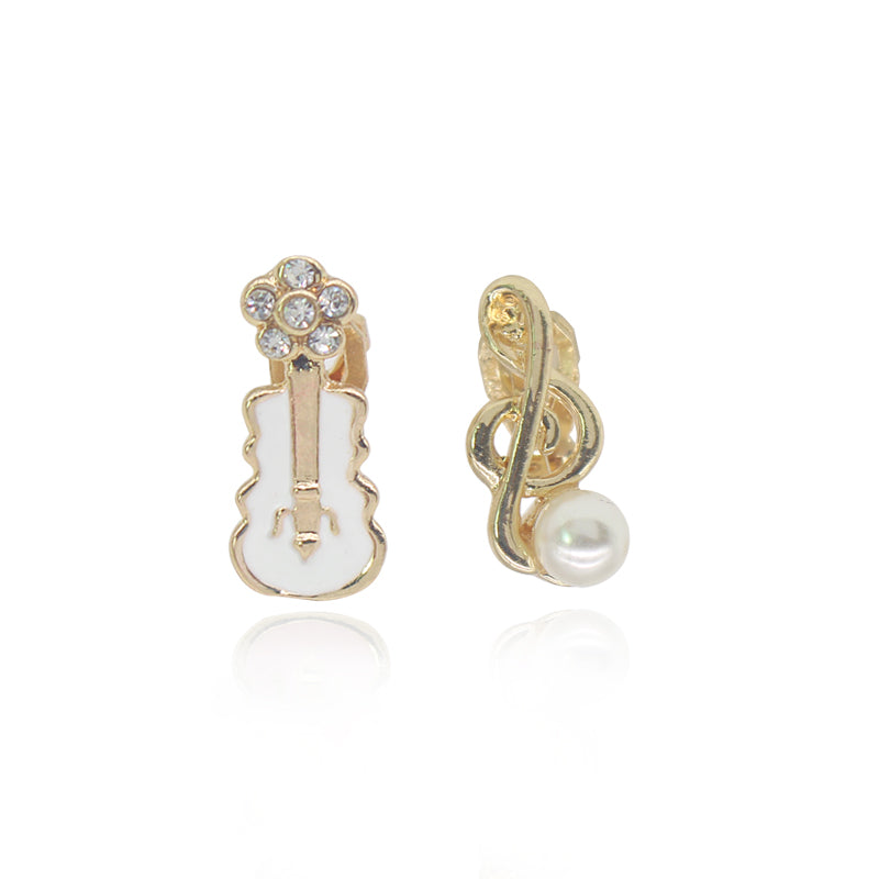 Free - Music Guitar Pearl Stud Earrings