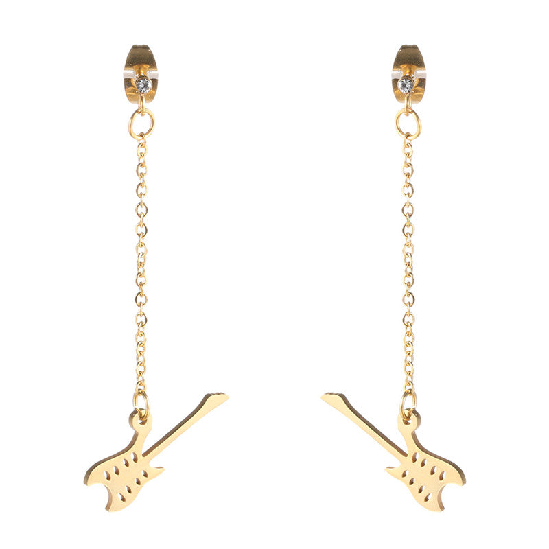 Music Guitar Drop Earrings