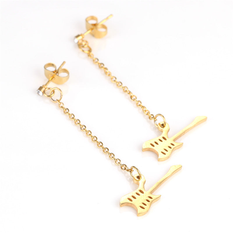 Music Guitar Drop Earrings