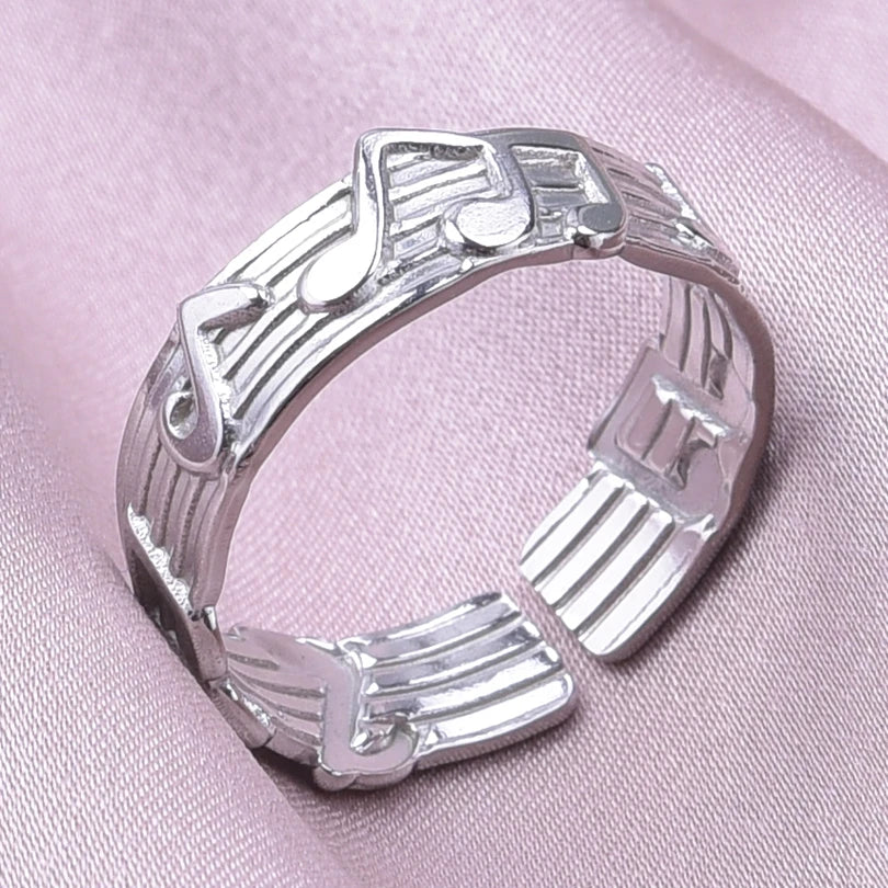 Iridescent Music Staff Ring