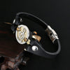 Music Note Leather Charm Bracelet