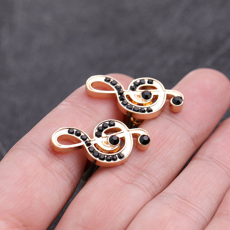 Music Notes Black Pearl Cufflinks