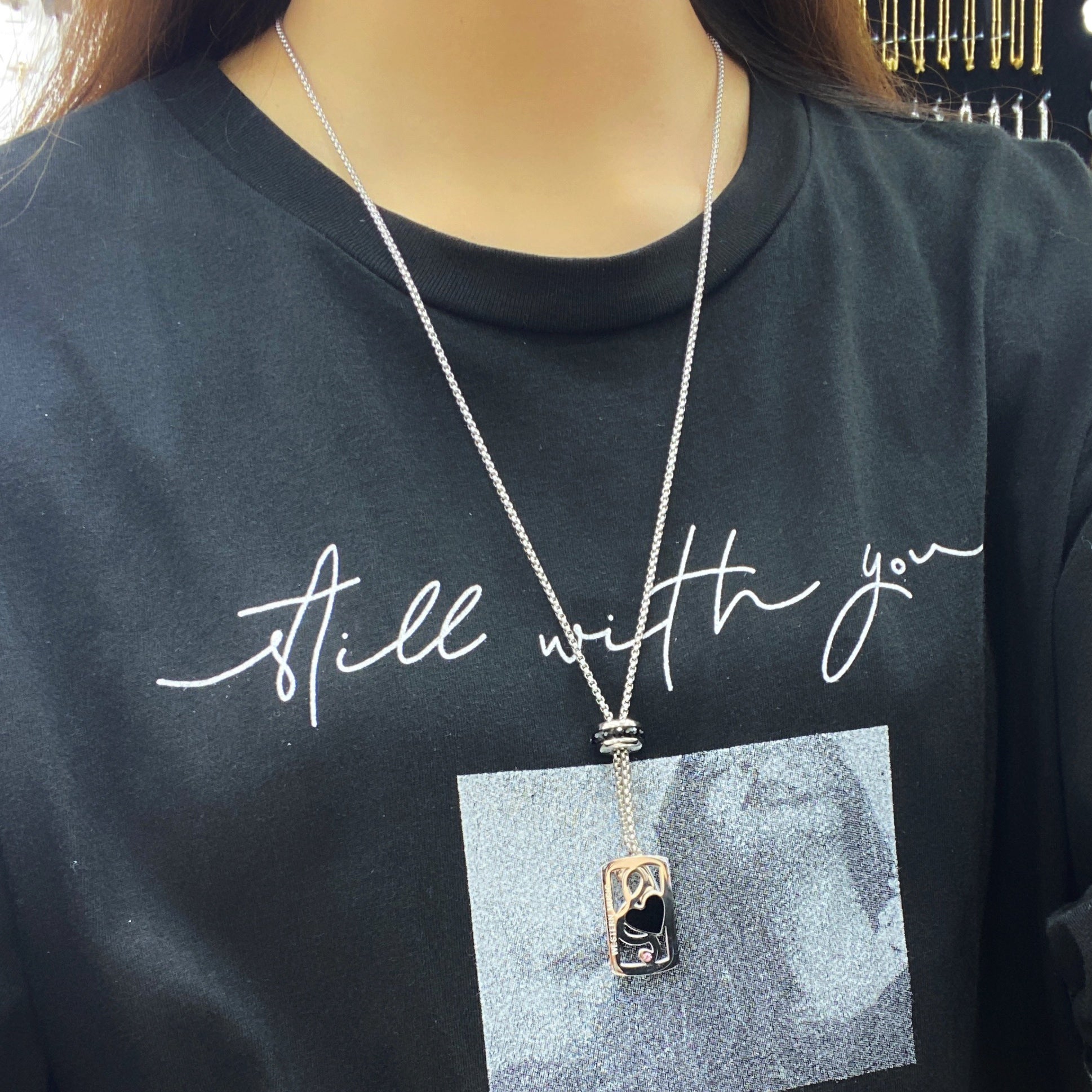 Music Notes Black Heart Jewelry Set