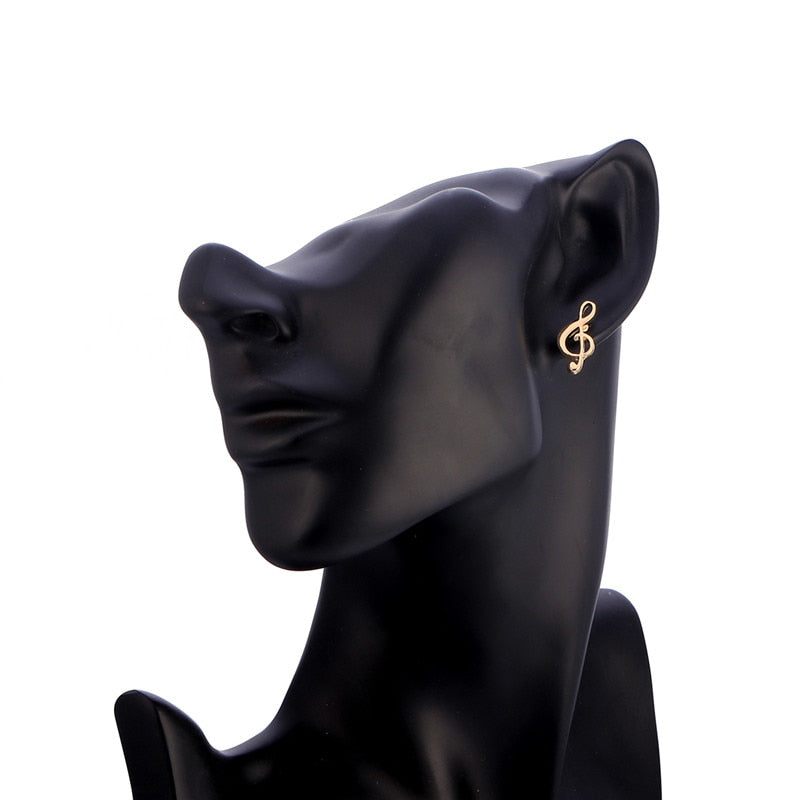 Free - Tiny Music Note Stud Earrings