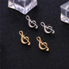 Tiny Music Note Stud Earrings