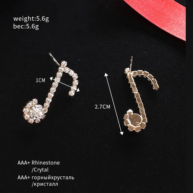 Music Quaver Eighth Note Earrings