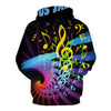 Comfy Colorful Music Notes Hoodie