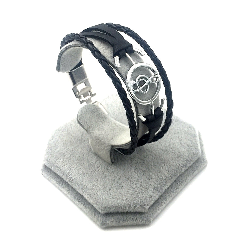 Musical Note Leather Bracelet