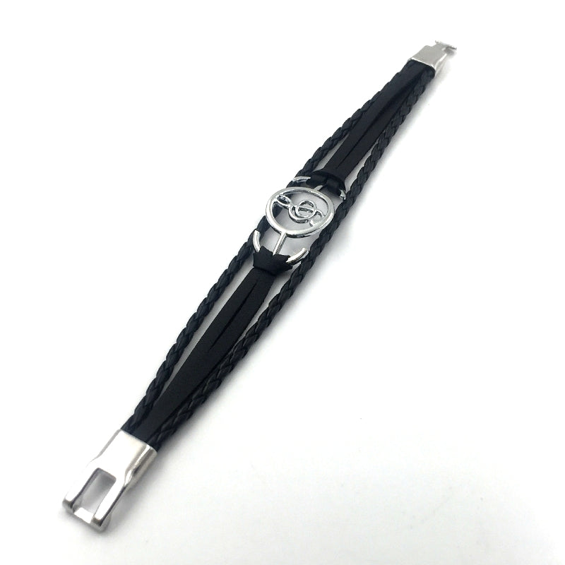 Musical Note Leather Bracelet