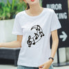 Music Notes/Moon Graphic Print Tee