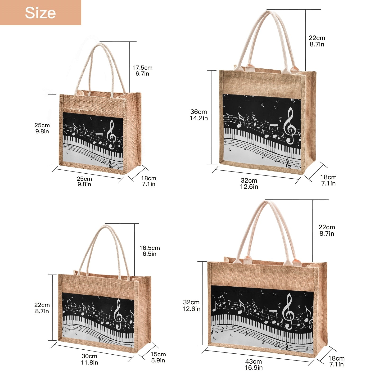 Music Notes Travel Beach Bag