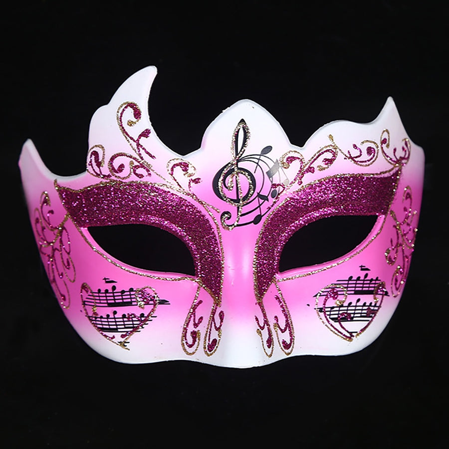 Music Notes Glitter Venetian Mask