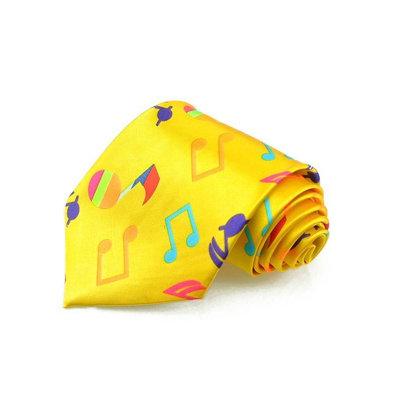 Colorful Music Note Neck Tie