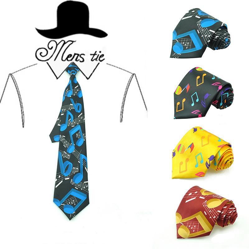 Colorful Music Note Neck Tie