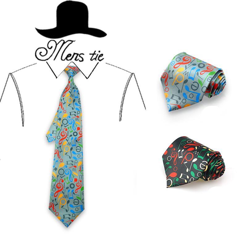 Colorful Music Note Neck Tie