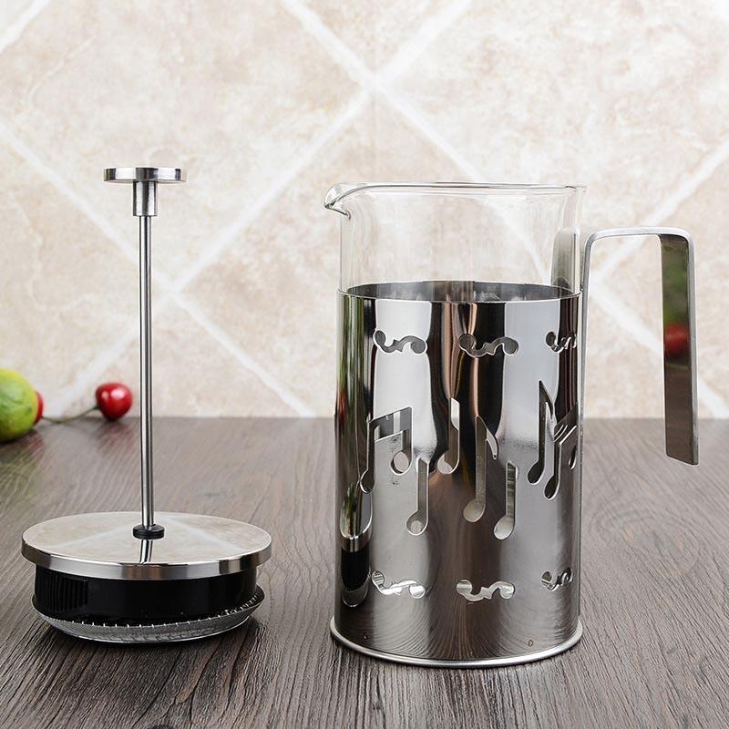 Musical Note French Coffee Tea Pot