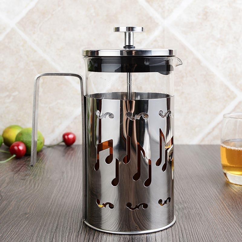 Musical Note French Coffee Tea Pot