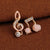 Musical Note Crystal Earrings