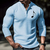 Music Note Button Henley Shirt