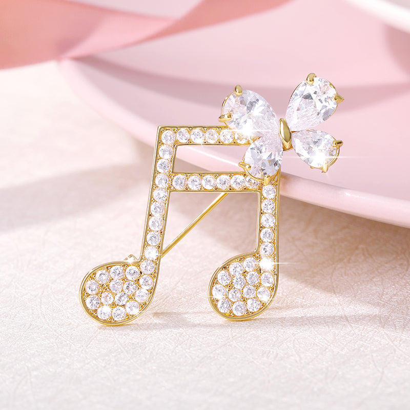 Glorious Music Notes Brooch