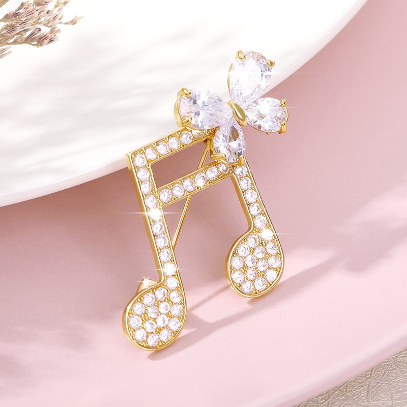 Glorious Music Notes Brooch