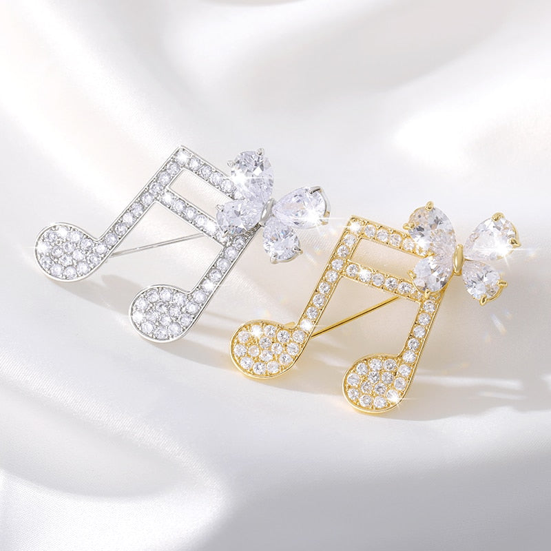 Glorious Music Notes Brooch