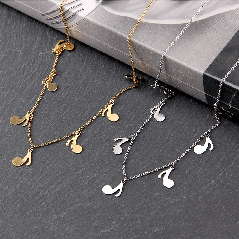 Tassels Music Notes Necklace