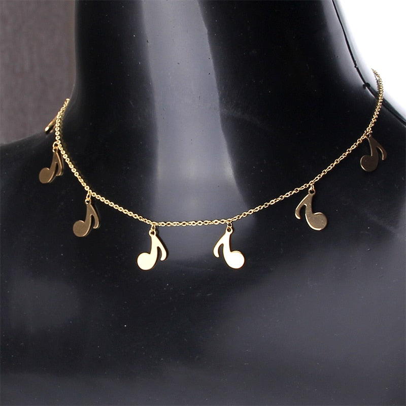 Tassels Music Notes Necklace