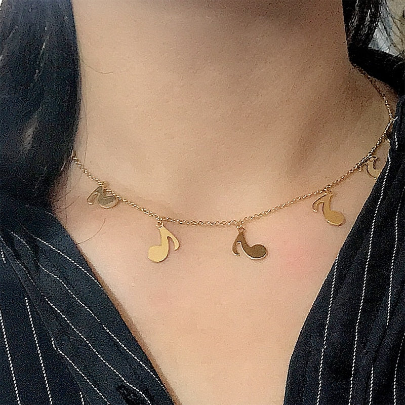 Tassels Music Notes Necklace