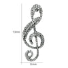 Free - Crystal Music Note Brooch Pin